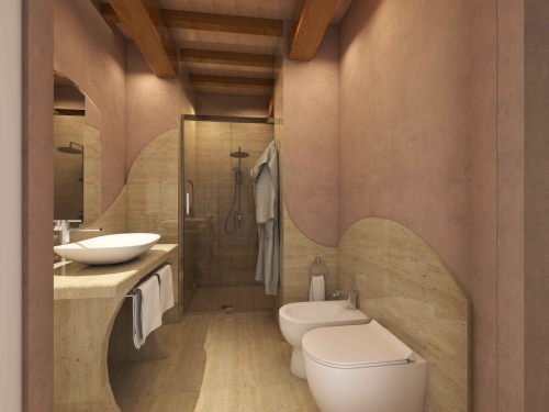 bagno in travertino