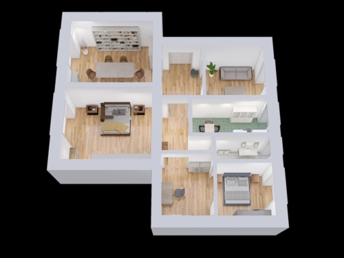 Planimetria 3D - 4  Progetto Remax Lorenzo Corti - via Machiavelli